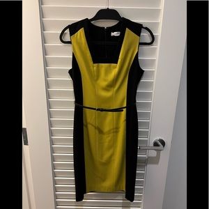Calvin Klein black/yellow dress